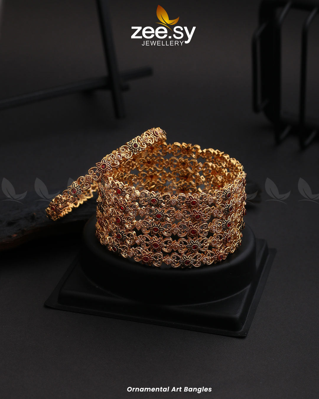 Ornamental Art Bangles - Bangles 