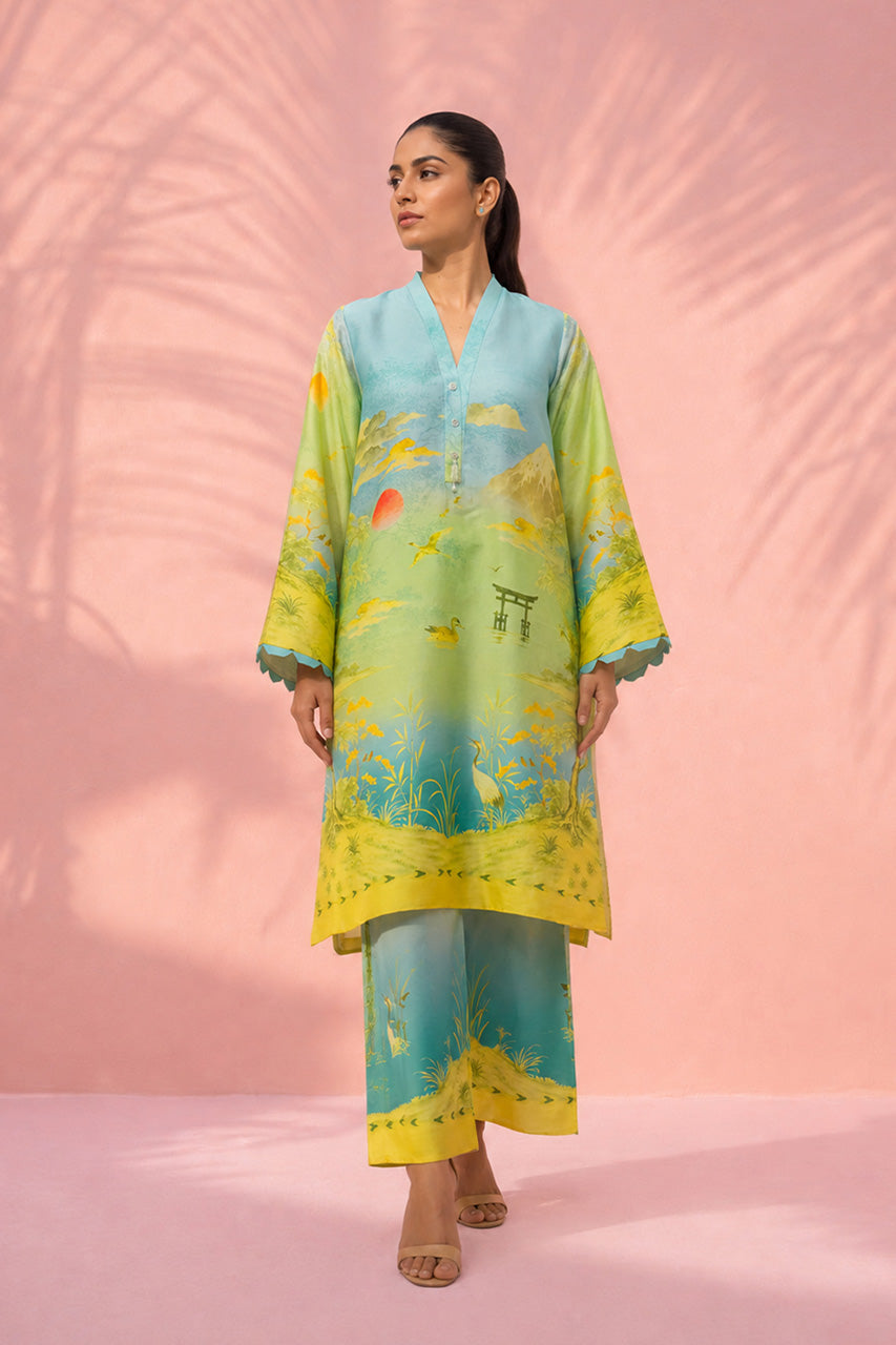 Sania Maskatiya | Summer Festive 26 | Yashal (B) - Luxury Dress - available at Maria Faisal in UK and USA.