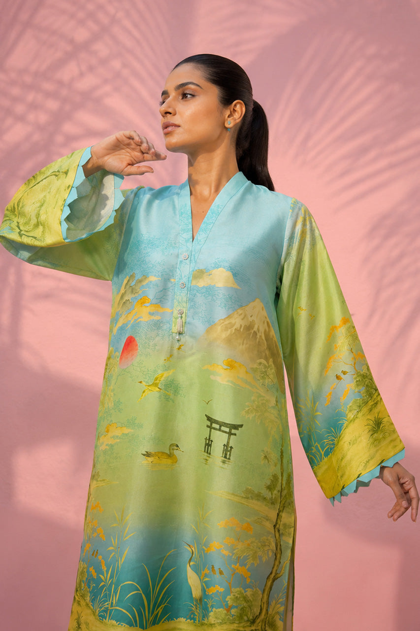 Sania Maskatiya | Summer Festive 26 | Yashal (B) - Luxury Dress - available at Maria Faisal in UK and USA.