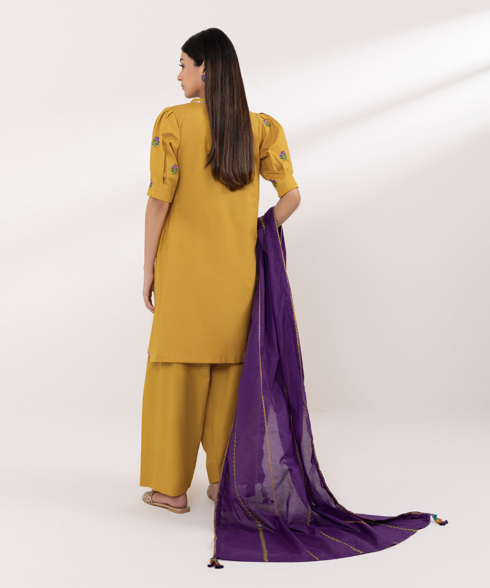 Sapphire | Intermix 2024 | Cambric Suit S-02 - Designer Dress with Intricate embroidery and embellishments. Shop elegent wedding dress at Maria Faisal.