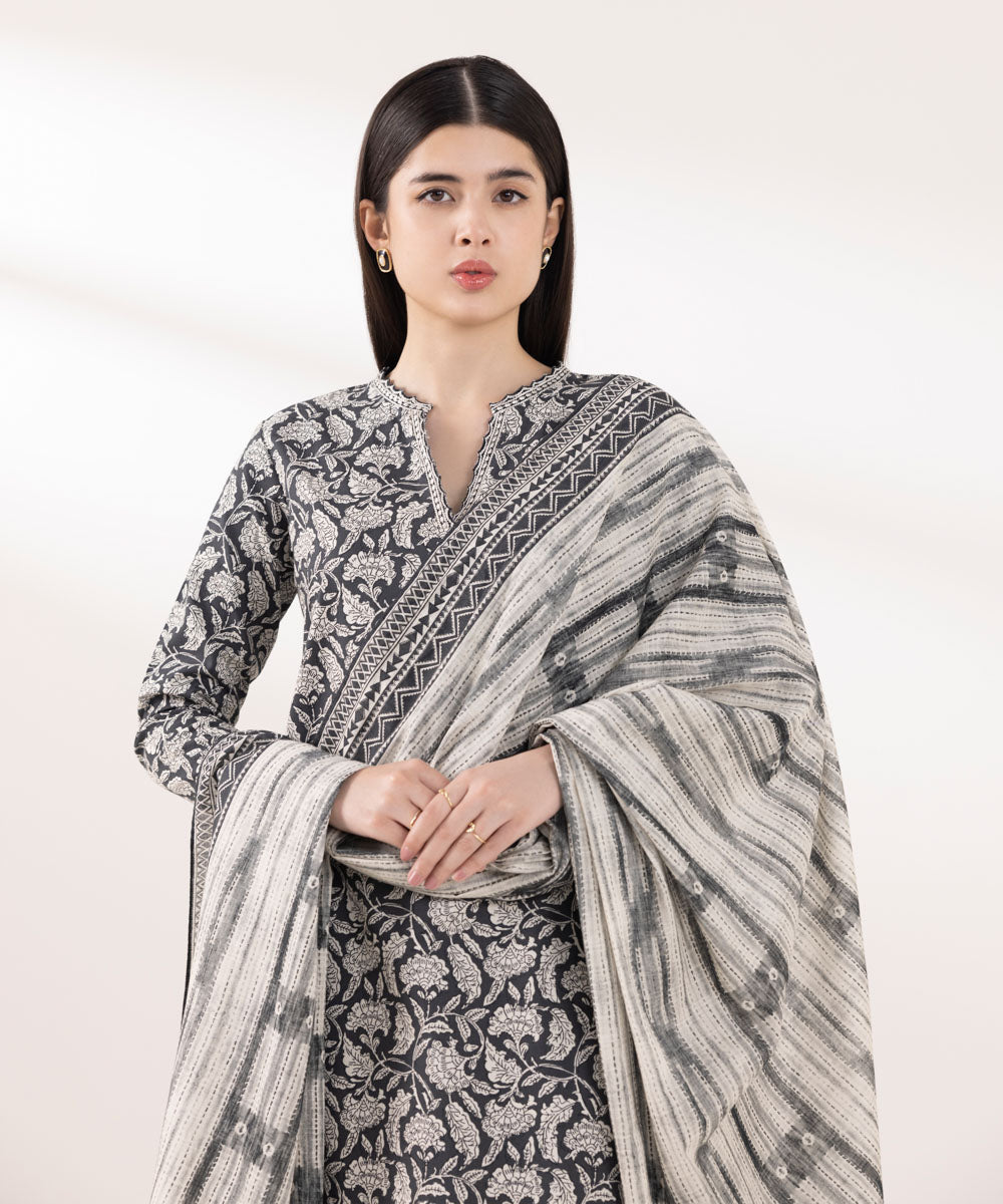 Sapphire | Intermix 2024 | Cambric Suit S-37 - Designer Dress with Intricate embroidery and embellishments. Shop elegent wedding dress at Maria Faisal.
