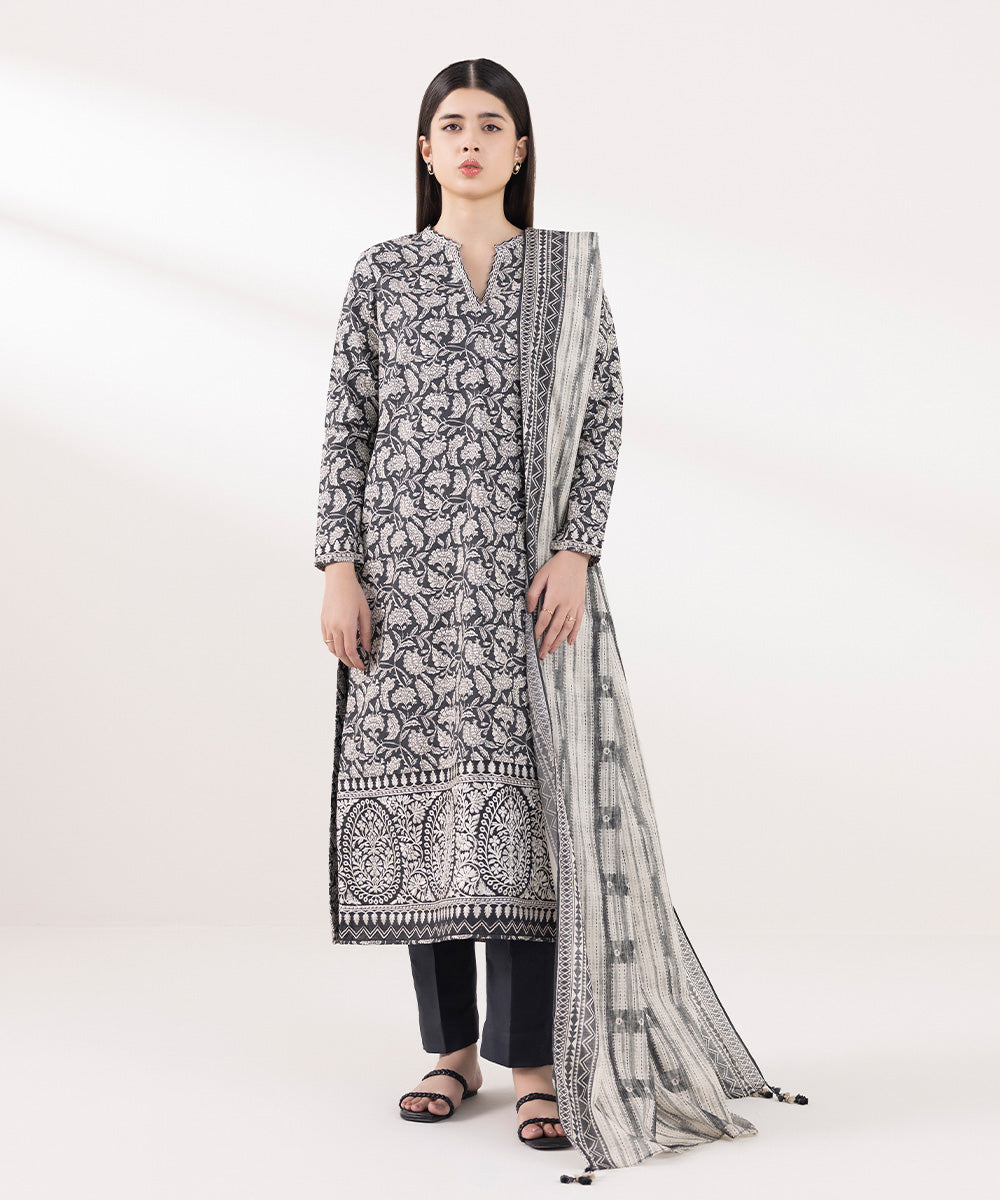Sapphire | Intermix 2024 | Cambric Suit S-37 - Designer Dress with Intricate embroidery and embellishments. Shop elegent wedding dress at Maria Faisal.