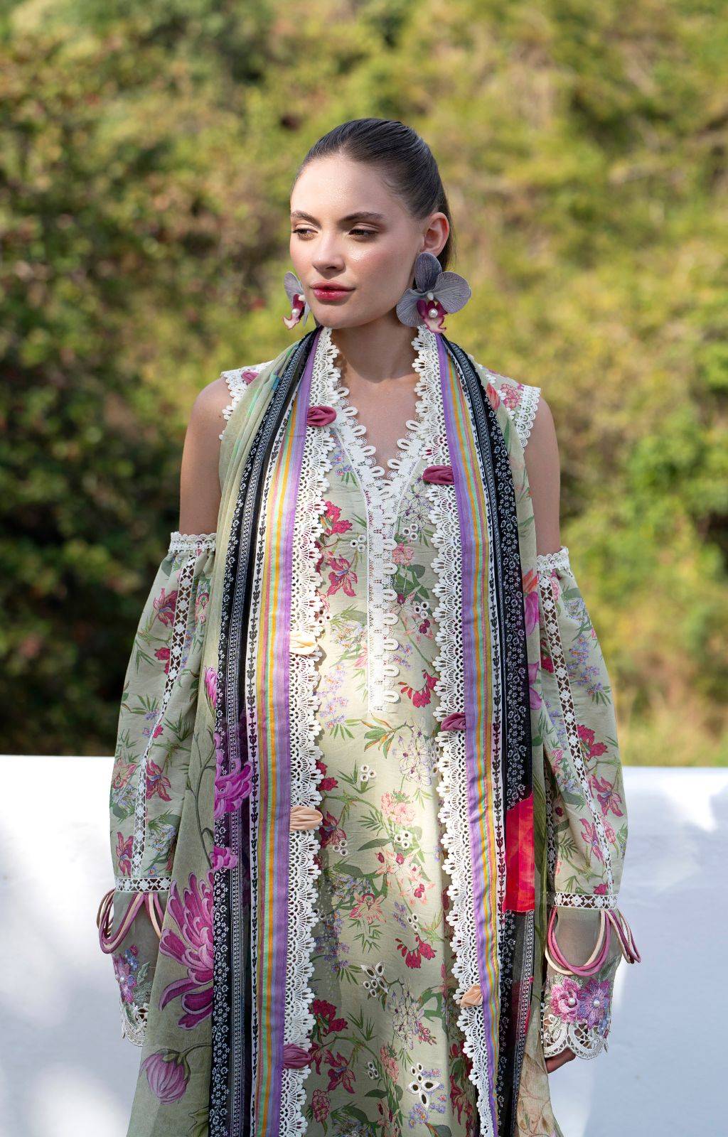 AJR Couture | Printakari Lawn 25 | Pink Patel by Maria Faisal - Registered Vendor of : AJR Couture - type : Ladies Clothes - 100% original wedding dresses