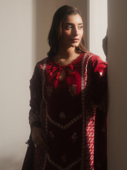 Parishay | Mira Winter |  DU-08 - Designer Dress with Intricate embroidery and embellishments. Shop elegent wedding dress at Maria Faisal.