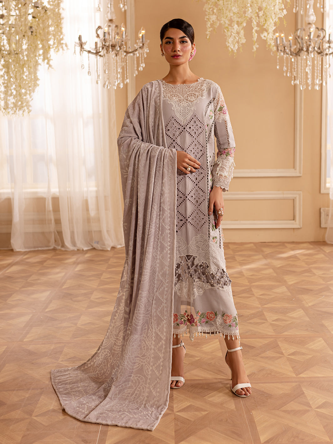 Parishay | Panache Winter | PN-05 - Designer Dress with Intricate embroidery and embellishments. Shop elegent wedding dress at Maria Faisal.
