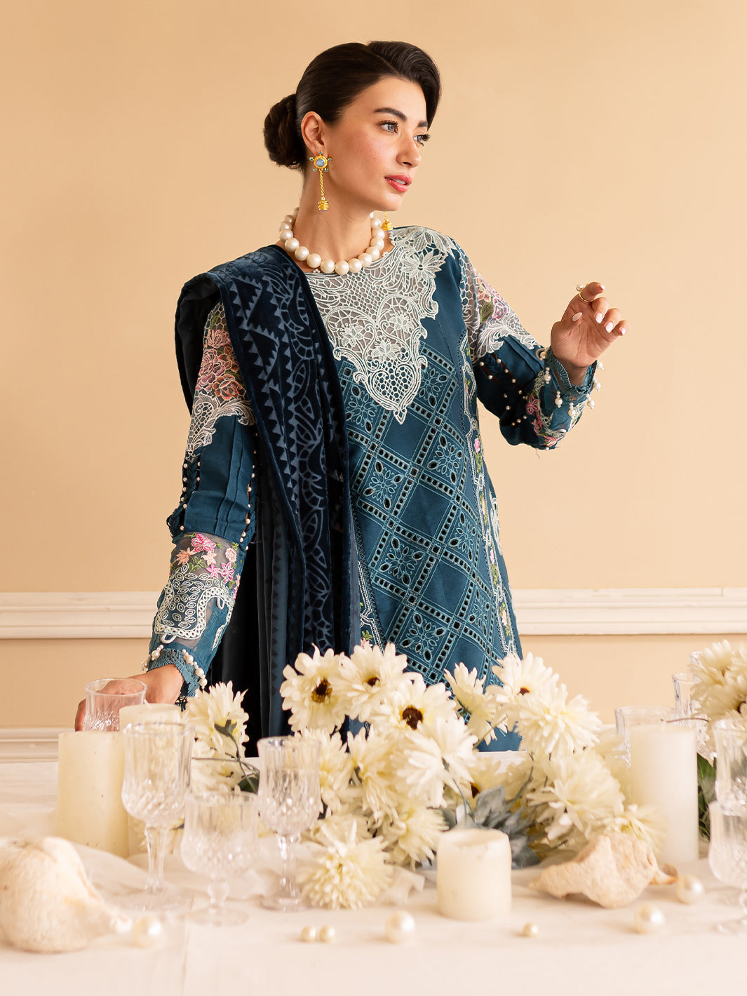 Parishay | Panache Winter | PN-06 - Designer Dress with Intricate embroidery and embellishments. Shop elegent wedding dress at Maria Faisal.