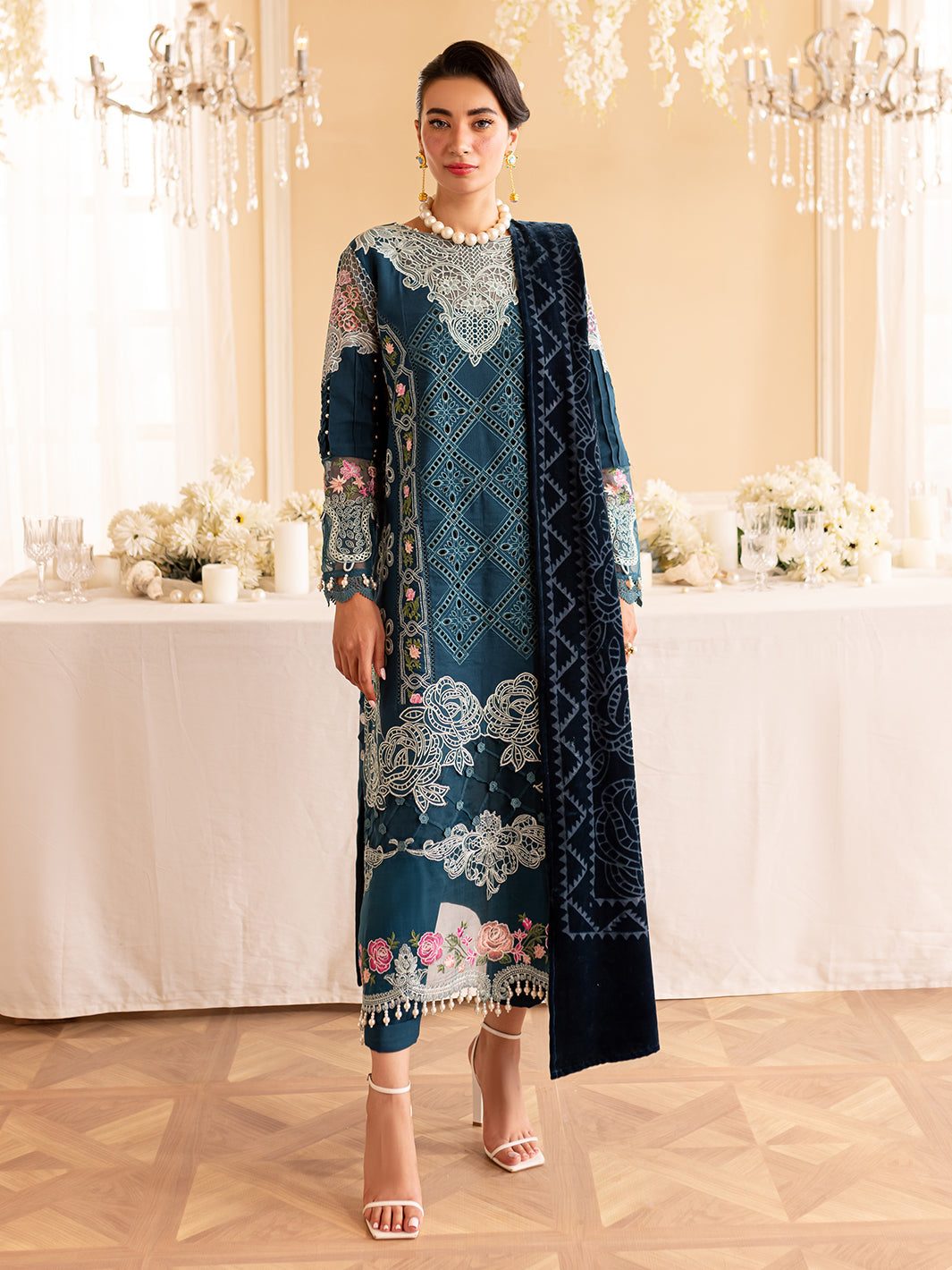 Parishay | Panache Winter | PN-06 - Designer Dress with Intricate embroidery and embellishments. Shop elegent wedding dress at Maria Faisal.