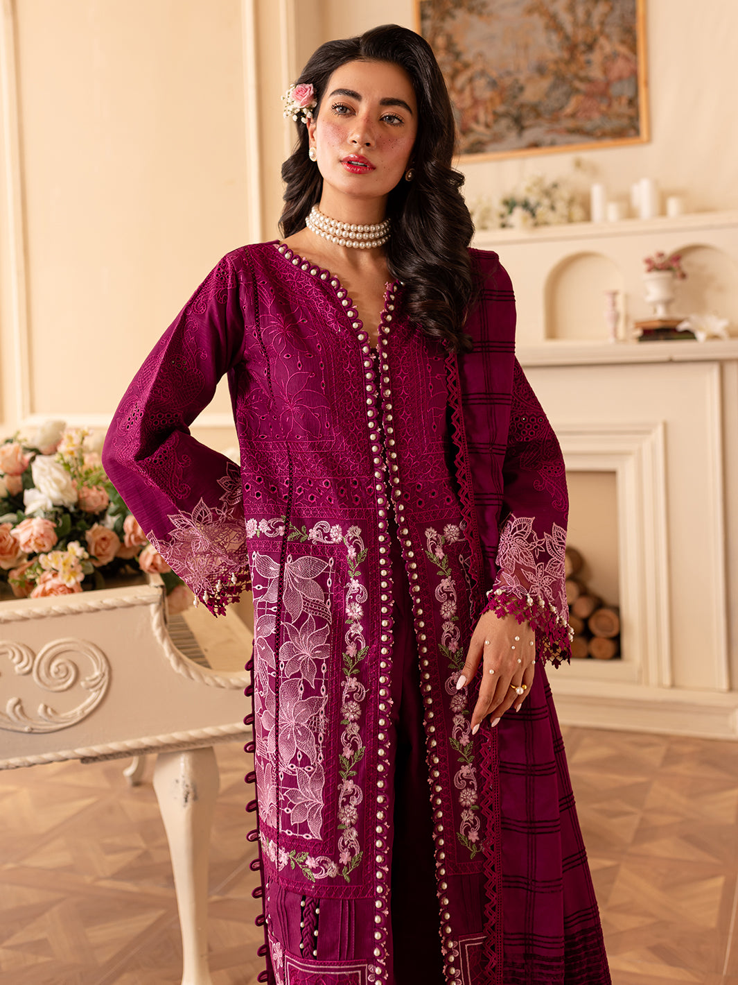Parishay | Panache Winter | PN-07 - Designer Dress with Intricate embroidery and embellishments. Shop elegent wedding dress at Maria Faisal.