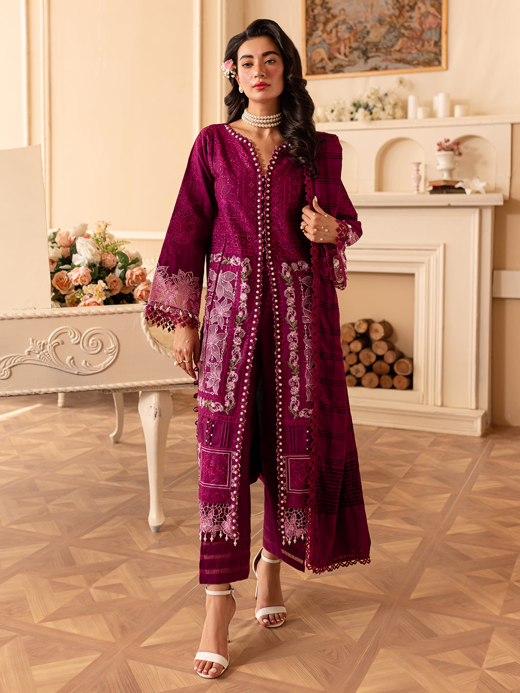 Parishay | Panache Winter | PN-07 - Designer Dress with Intricate embroidery and embellishments. Shop elegent wedding dress at Maria Faisal.
