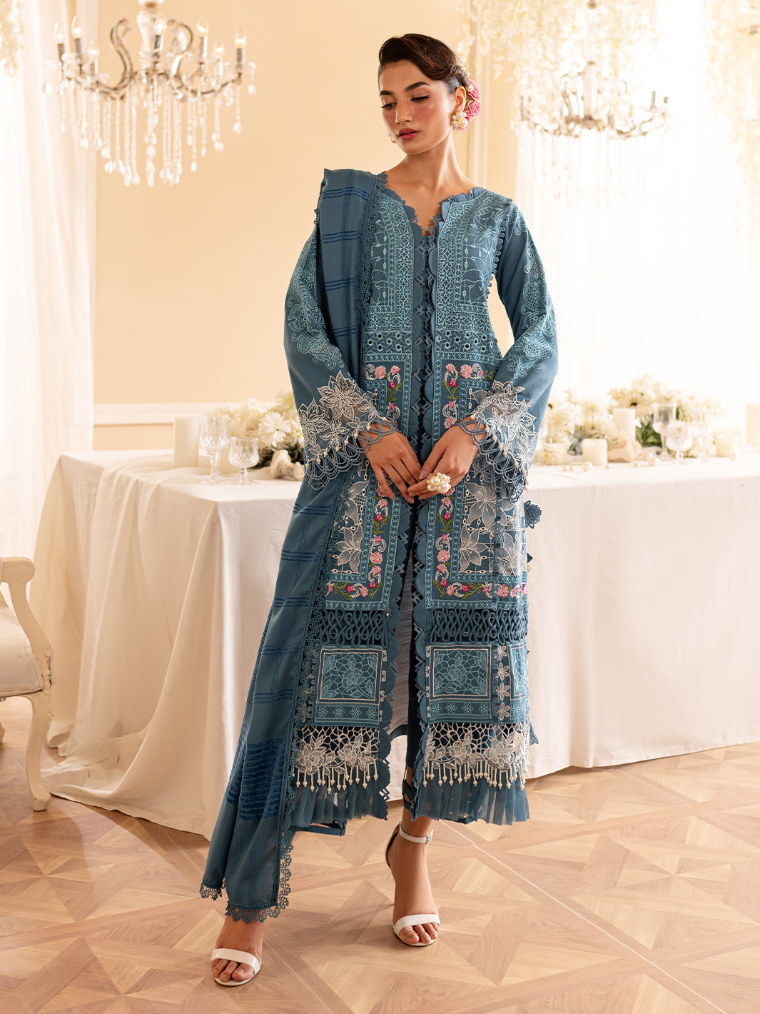 Parishay | Panache Winter | PN-08 - Designer Dress with Intricate embroidery and embellishments. Shop elegent wedding dress at Maria Faisal.