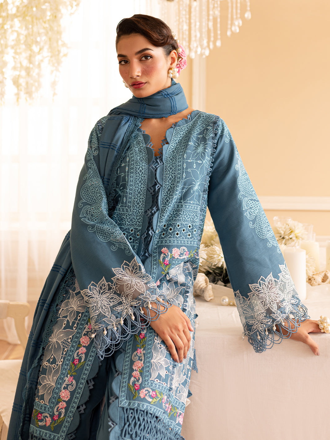 Parishay | Panache Winter | PN-08 - Designer Dress with Intricate embroidery and embellishments. Shop elegent wedding dress at Maria Faisal.
