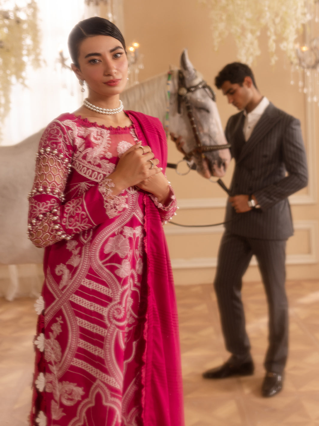Parishay | Panache Winter | PN-09 - Designer Dress with Intricate embroidery and embellishments. Shop elegent wedding dress at Maria Faisal.