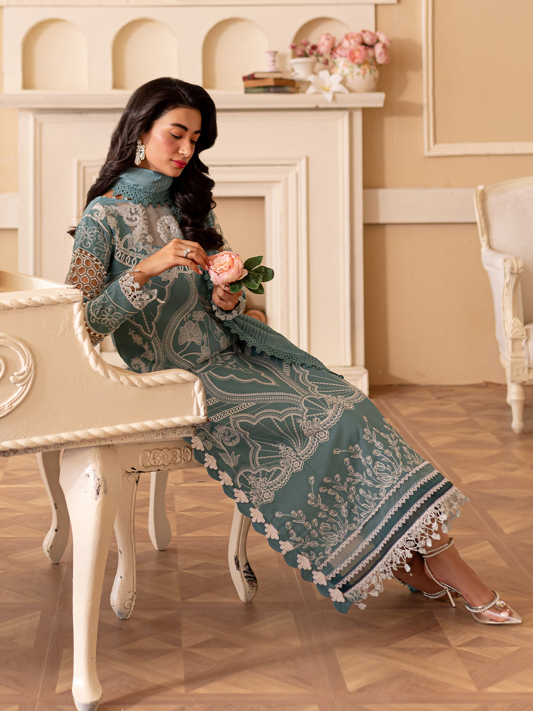 Parishay | Panache Winter | PN-10 - Designer Dress with Intricate embroidery and embellishments. Shop elegent wedding dress at Maria Faisal.