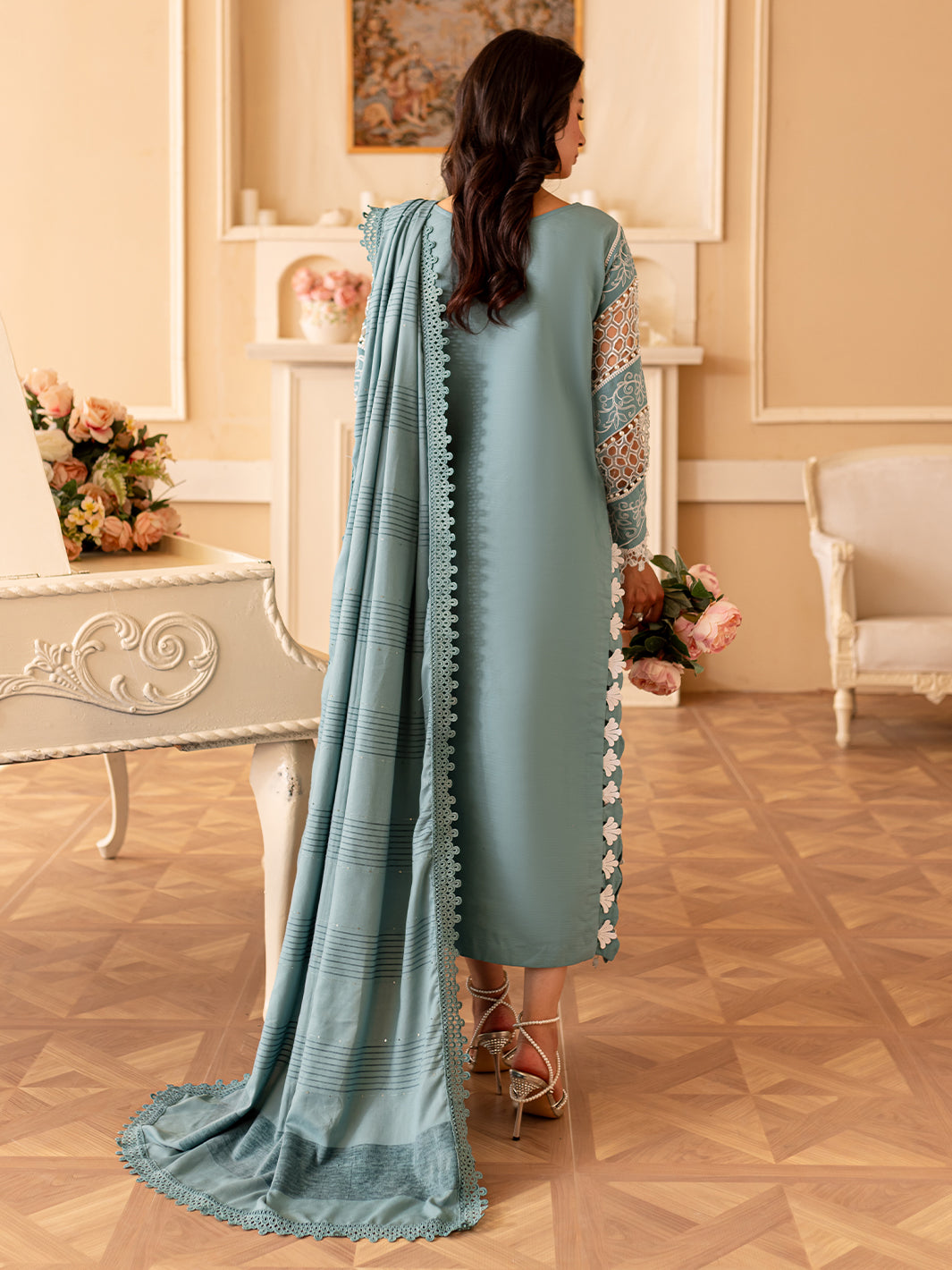 Parishay | Panache Winter | PN-10 - Designer Dress with Intricate embroidery and embellishments. Shop elegent wedding dress at Maria Faisal.