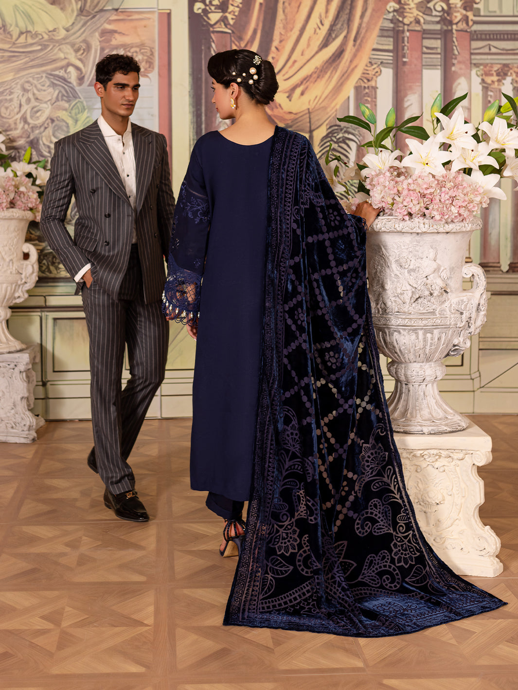Parishay | Panache Winter | PN-02 - Designer Dress with Intricate embroidery and embellishments. Shop elegent wedding dress at Maria Faisal.