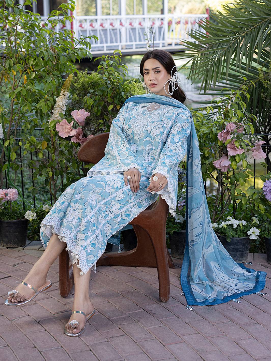 Izel | Oh Spring Lawn 25 | PEARL by Maria Faisal - Registered Vendor of : Izel - type : Ladies Clothes - 100% original wedding dresses