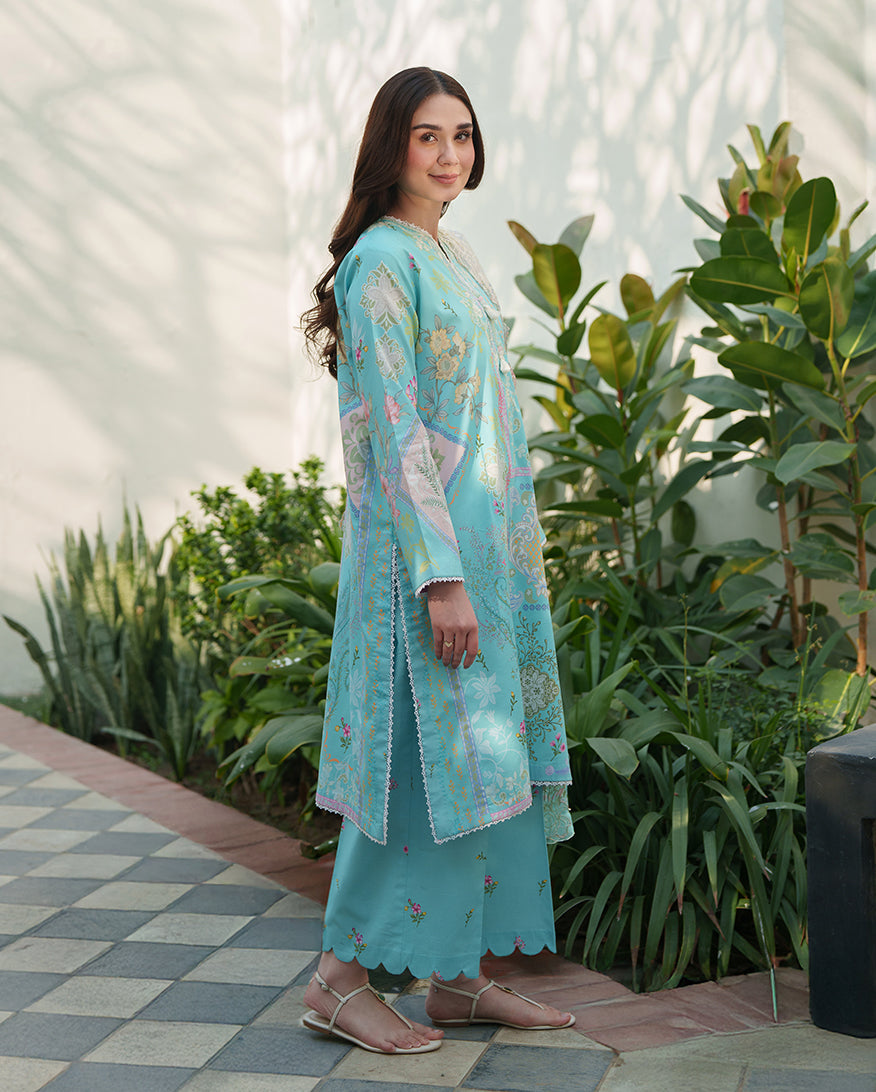 Roheenaz | Whispered Florals | Petal Hush - Casual Dress - available at Maria Faisal in UK and USA.