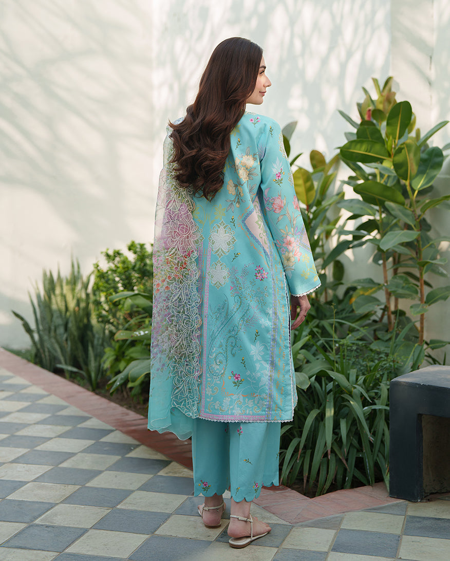 Roheenaz | Whispered Florals | Petal Hush - Casual Dress - available at Maria Faisal in UK and USA.