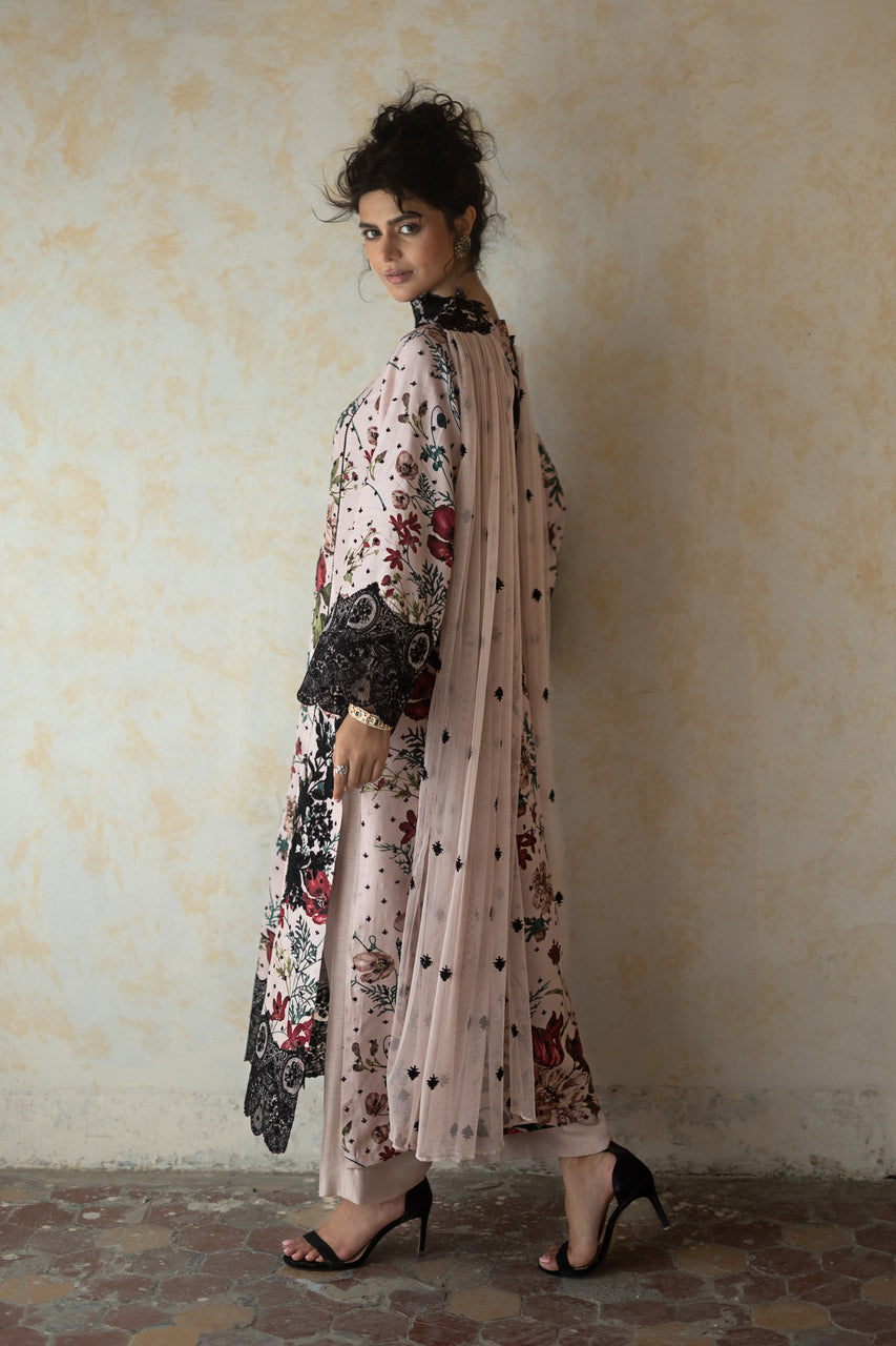 Zainab Chottani | Summer Edition 26 | Powder Serene - Formal Dress - available at Maria Faisal in UK and USA.