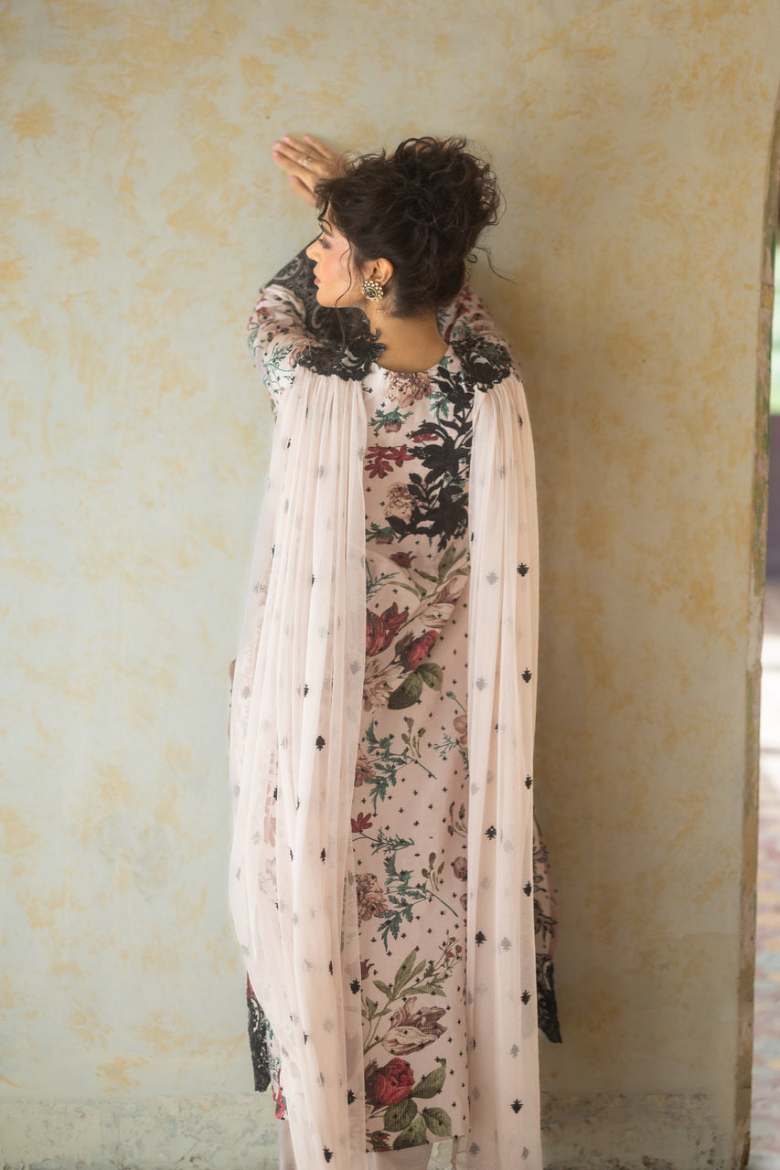 Zainab Chottani | Summer Edition 26 | Powder Serene - Formal Dress - available at Maria Faisal in UK and USA.