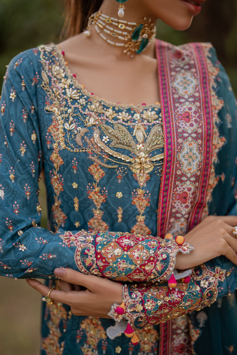 Qalamkar | Luxe Silk |  UA-09 TINA - Ladies Clothes - Maria Faisal