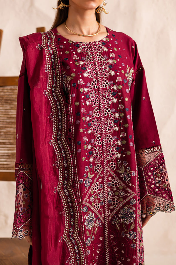 Marjjan | Guzel Lawn | SMC 204-B (Maroon) - Ladies Clothes - Maria Faisal