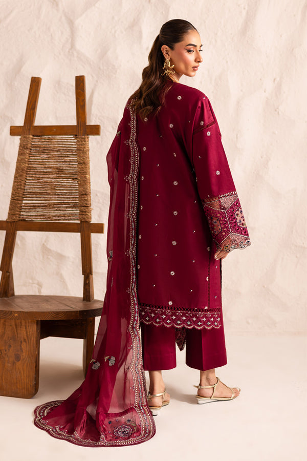 Marjjan | Guzel Lawn | SMC 204-B (Maroon) - Ladies Clothes - Maria Faisal