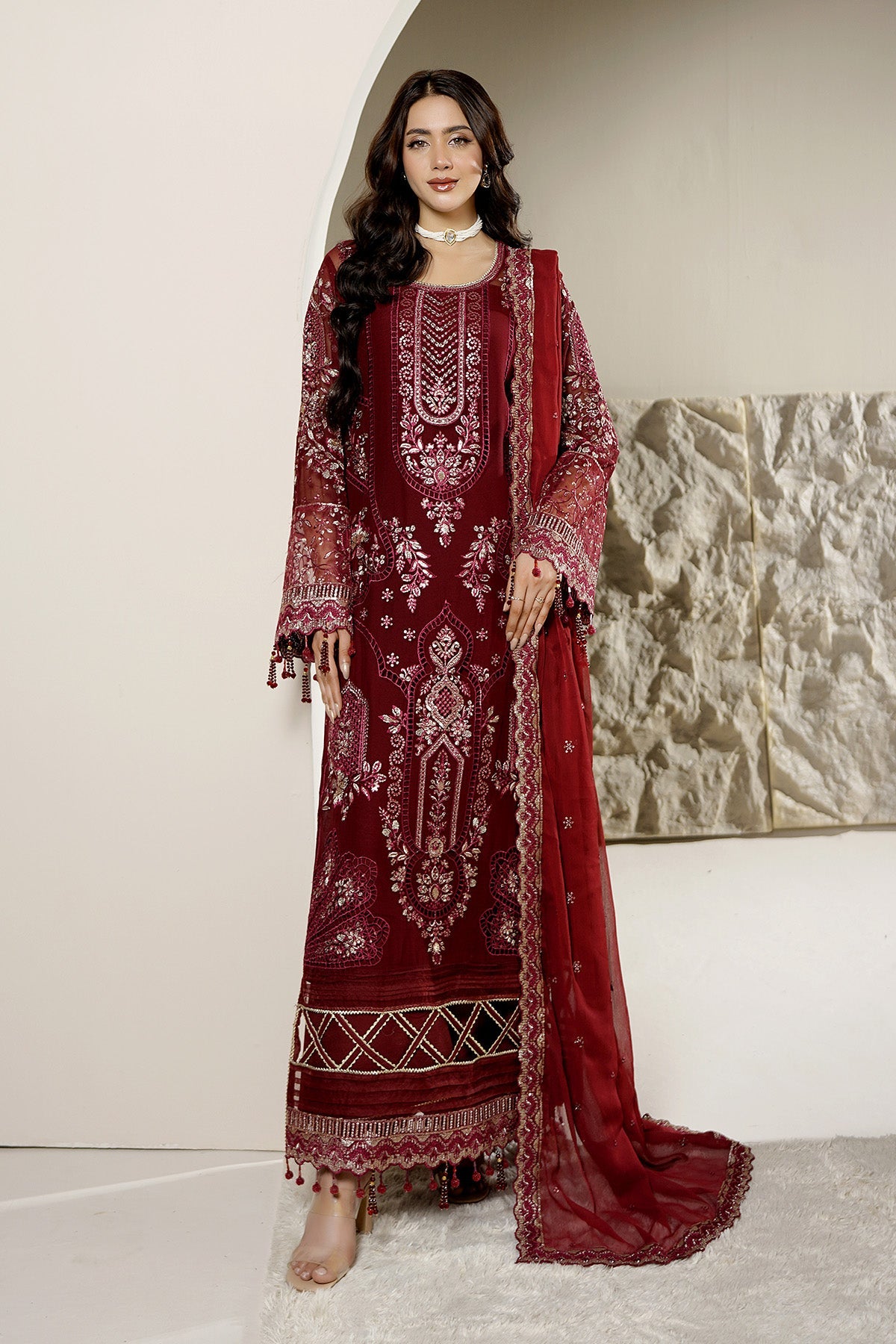 Maryams | Aarzu Formals | A-12001 - Formal Dress - available at Maria Faisal in UK and USA.