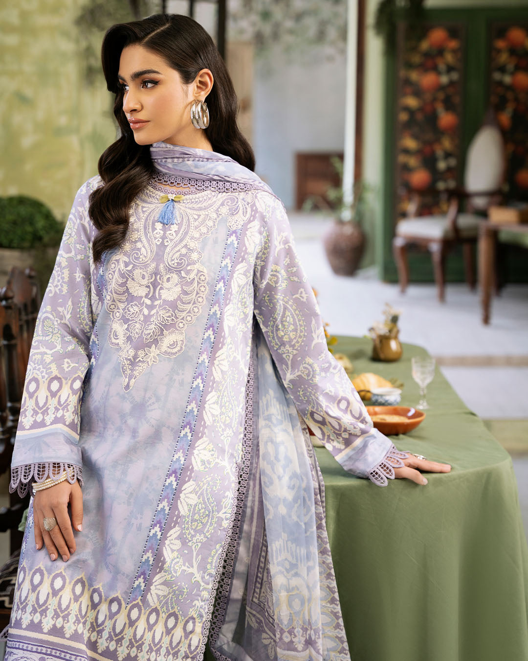 Roheenaz | Flora Printed Lawn | Lumina - Ladies Clothes 