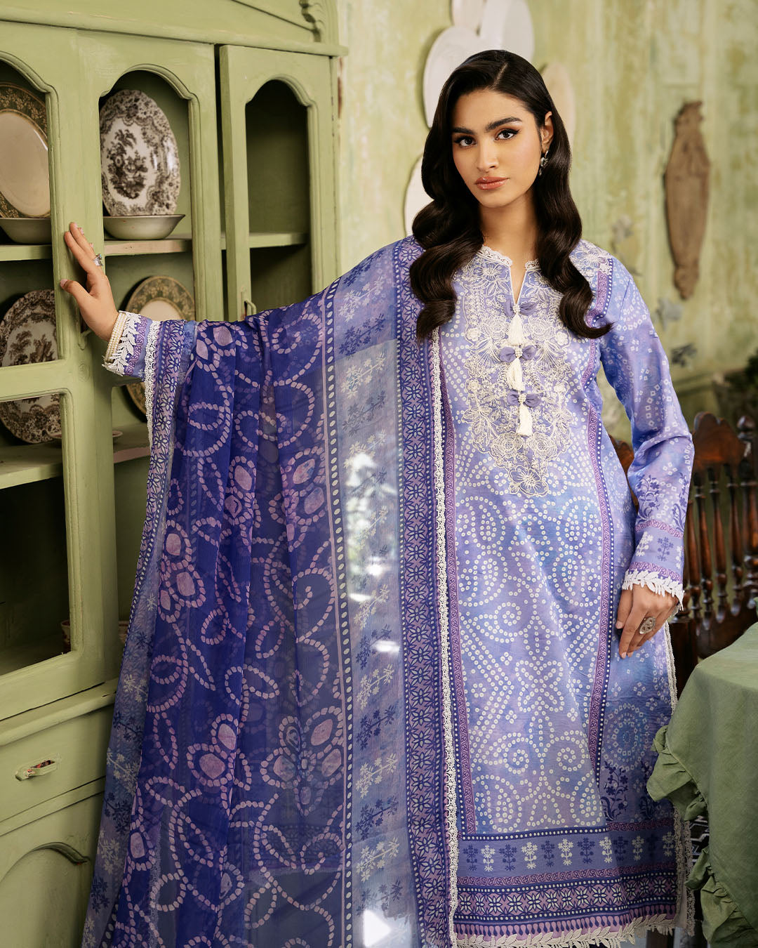 Roheenaz | Flora Printed Lawn | Celestia - Ladies Clothes 