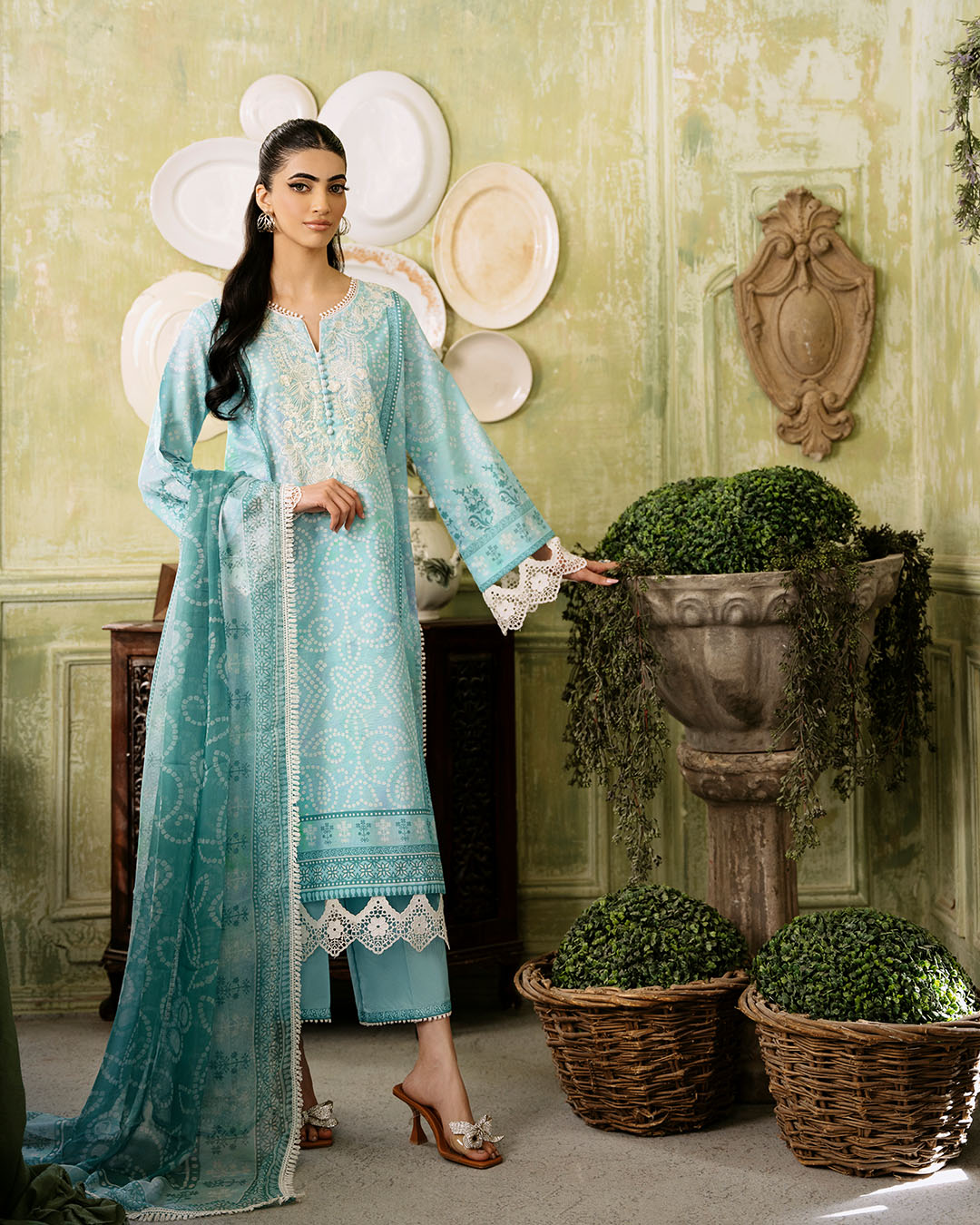 Roheenaz | Flora Printed Lawn | Mirage - Ladies Clothes 