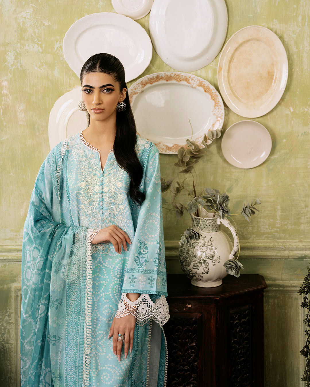 Roheenaz | Flora Printed Lawn | Mirage - Ladies Clothes 