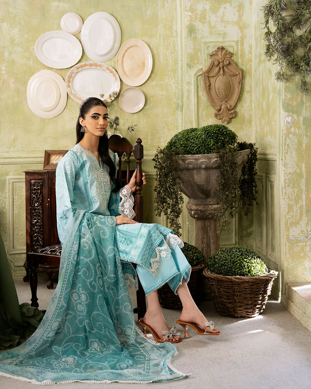 Roheenaz | Flora Printed Lawn | Mirage - Ladies Clothes 