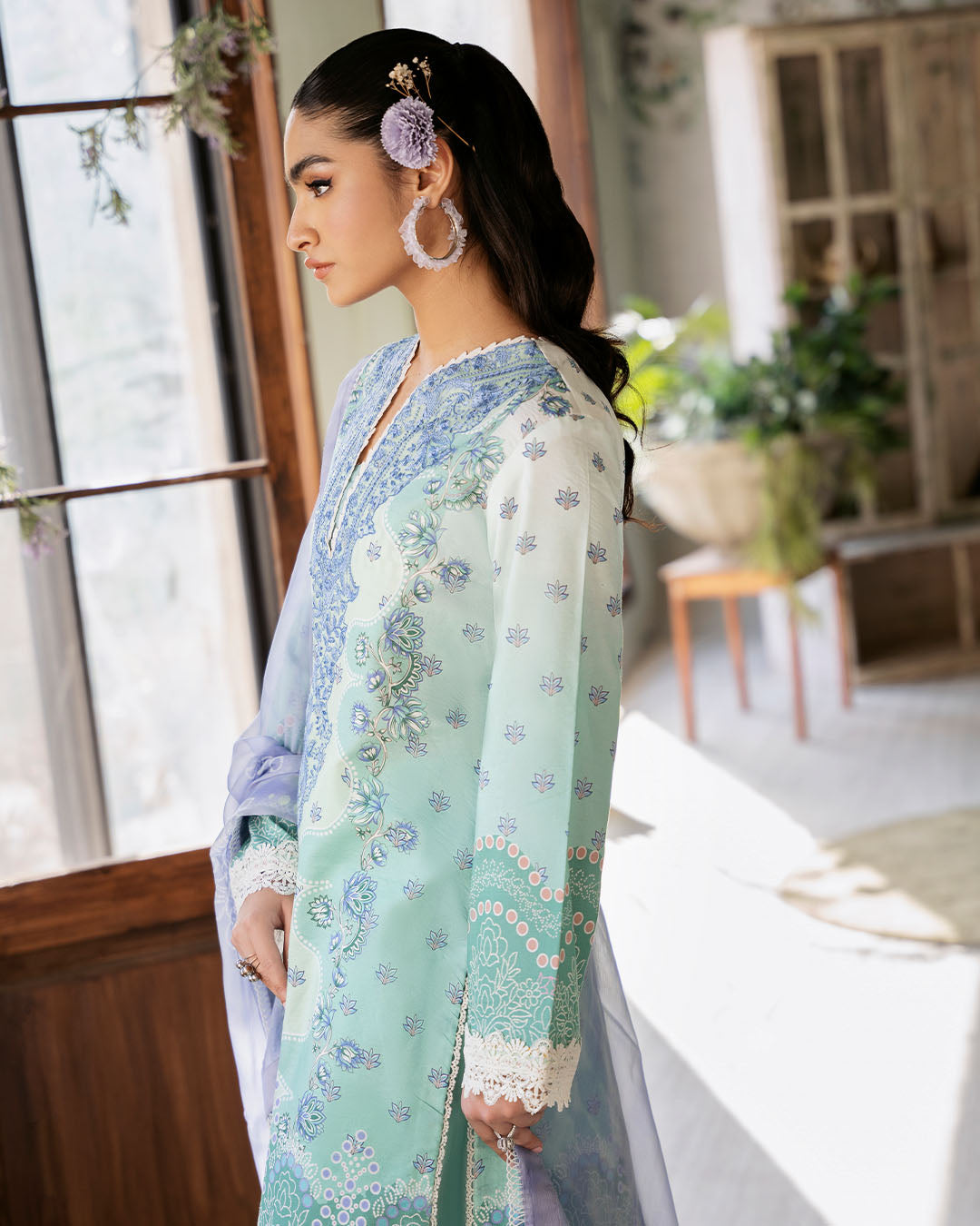 Roheenaz | Flora Printed Lawn | Elysium - Ladies Clothes 