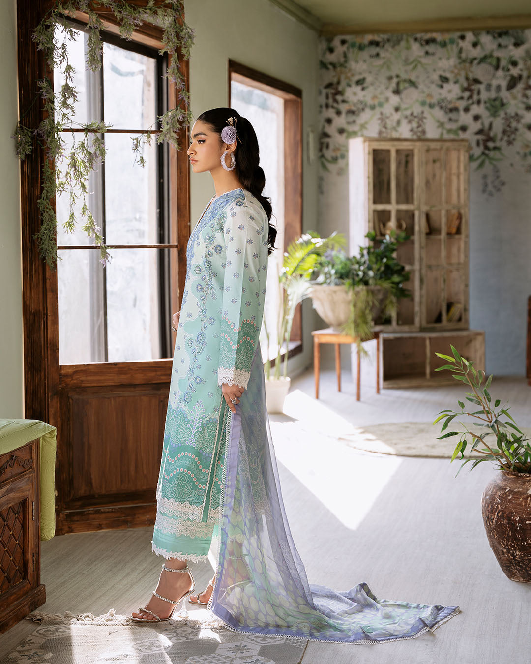 Roheenaz | Flora Printed Lawn | Elysium - Ladies Clothes 