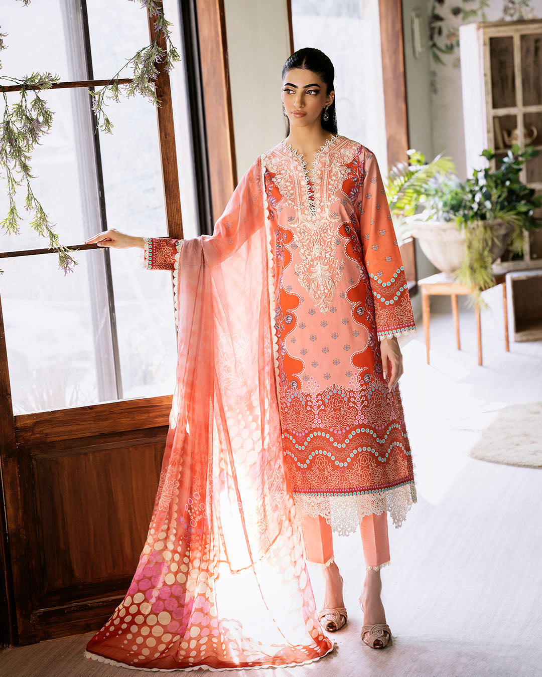 Roheenaz | Flora Printed Lawn | Serenade - Luxury 
