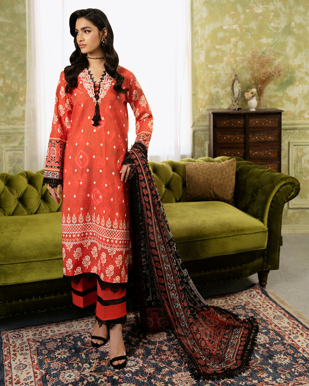 Roheenaz | Flora Printed Lawn | Solstice - Ladies Clothes 