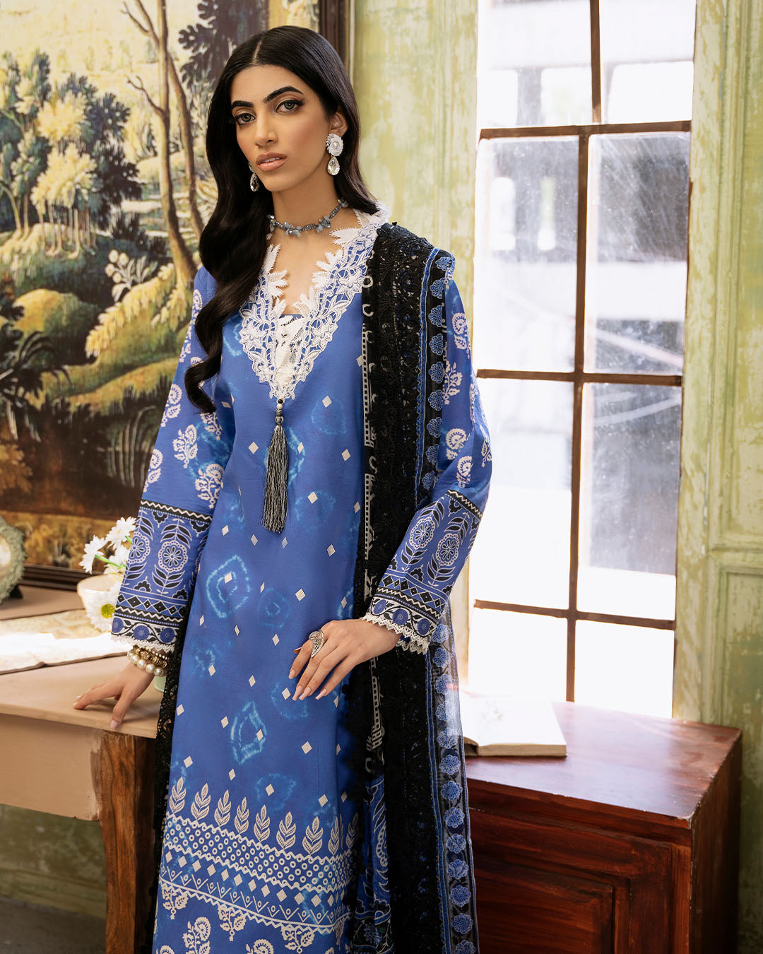 Roheenaz | Flora Printed Lawn | Ember - Ladies Clothes 