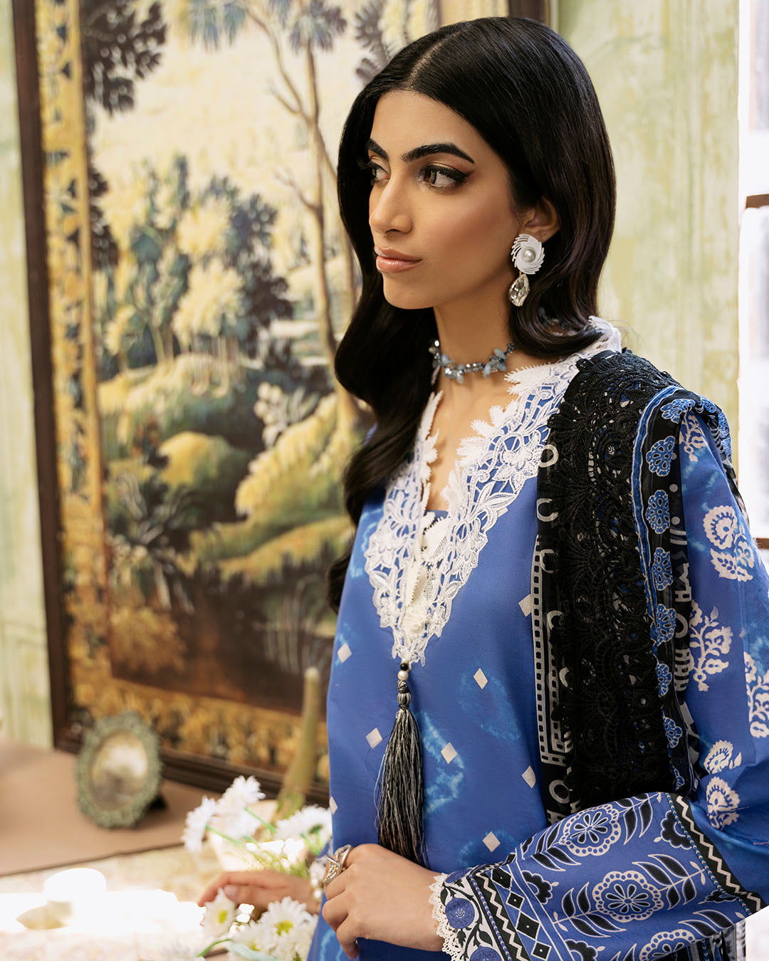 Roheenaz | Flora Printed Lawn | Ember - Ladies Clothes 