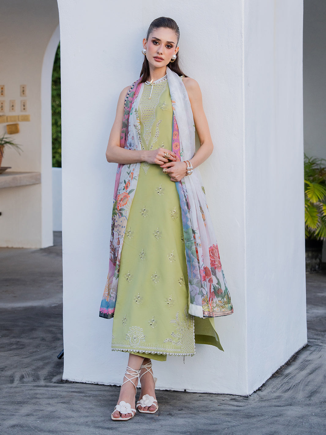 Izel | Dareen Luxury Lawn 26 | Ruhaab - Luxury Dress - available at Maria Faisal in UK and USA.