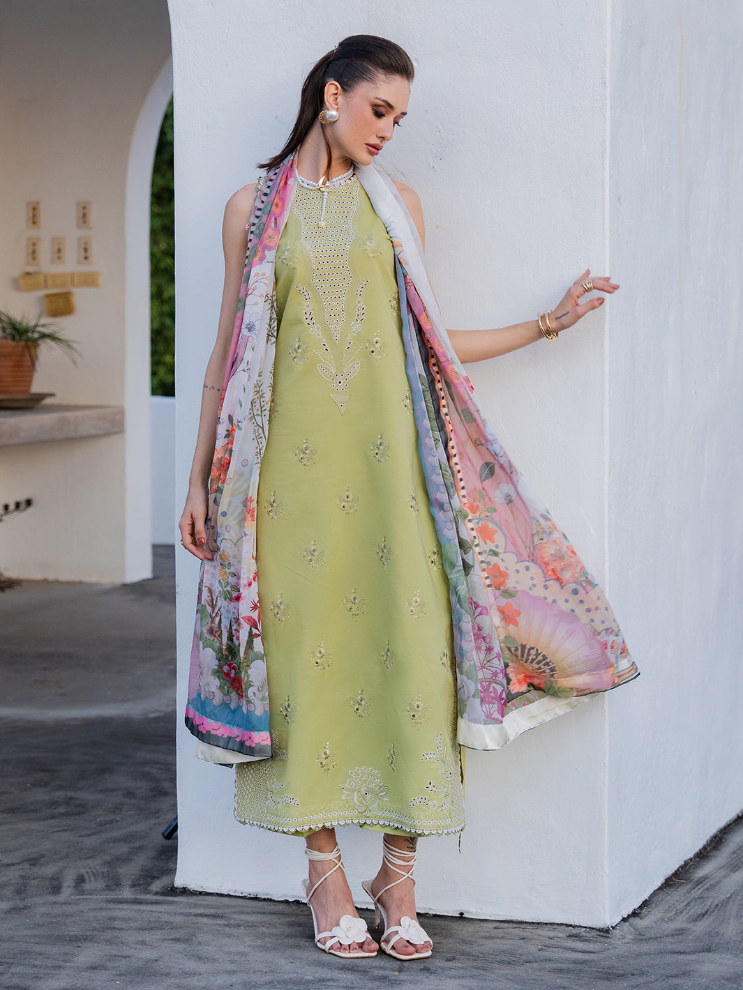 Izel | Dareen Luxury Lawn 26 | Ruhaab - Luxury Dress - available at Maria Faisal in UK and USA.