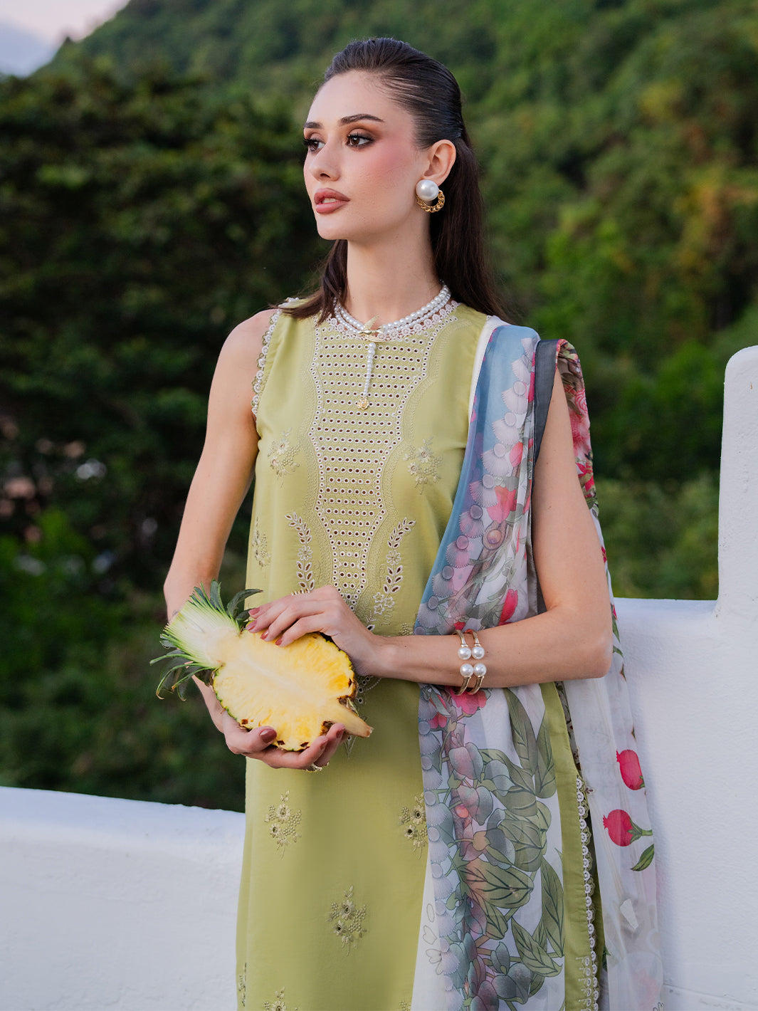 Izel | Dareen Luxury Lawn 26 | Ruhaab - Luxury Dress - available at Maria Faisal in UK and USA.