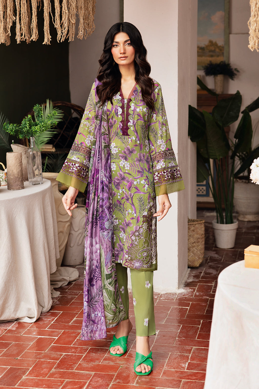 Ramsha | Rangrez Lawn Collection | N-410 - Ladies Clothes - Maria Faisal