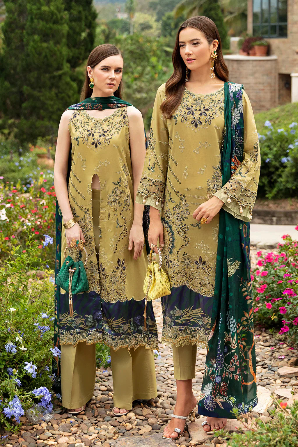Ramsha | Andaz Collection | OLIVE GREEN - Ladies Clothes - Maria Faisal