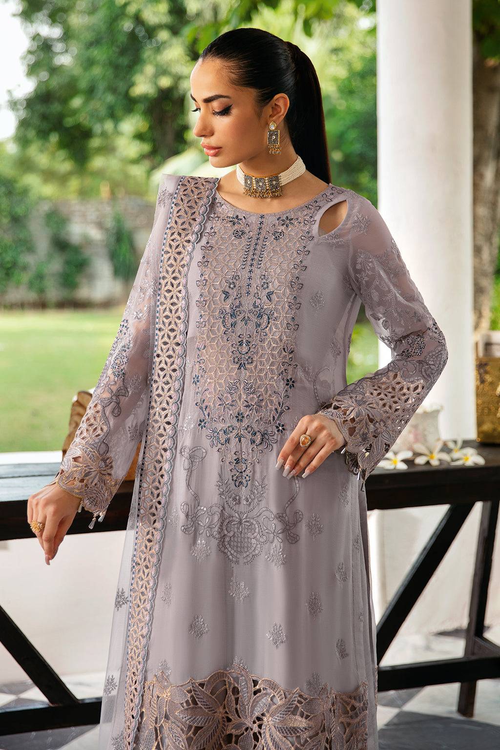 Ramsha | Dastak Luxury Chiffon Collection | Q-104 by Maria Faisal - Registered Vendor of : Ramsha - type : Ladies Clothes - 100% original wedding dresses