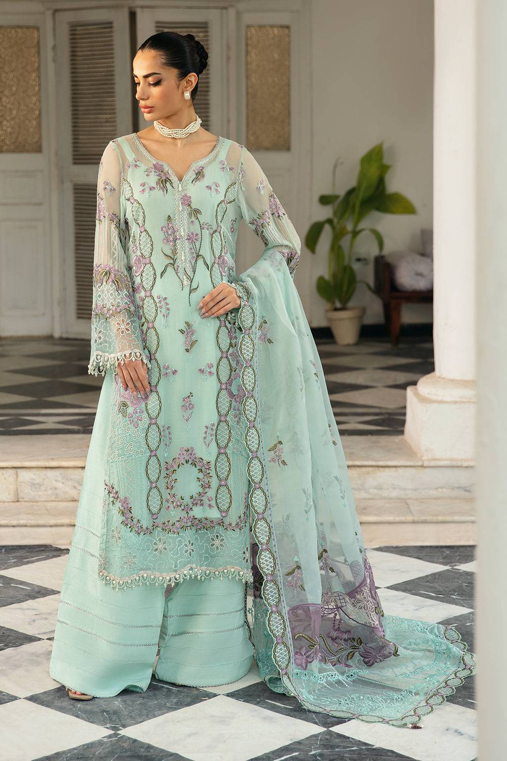 Ramsha | Dastak Luxury Chiffon Collection | Q-102 by Maria Faisal - Registered Vendor of : Ramsha - type : Ladies Clothes - 100% original wedding dresses