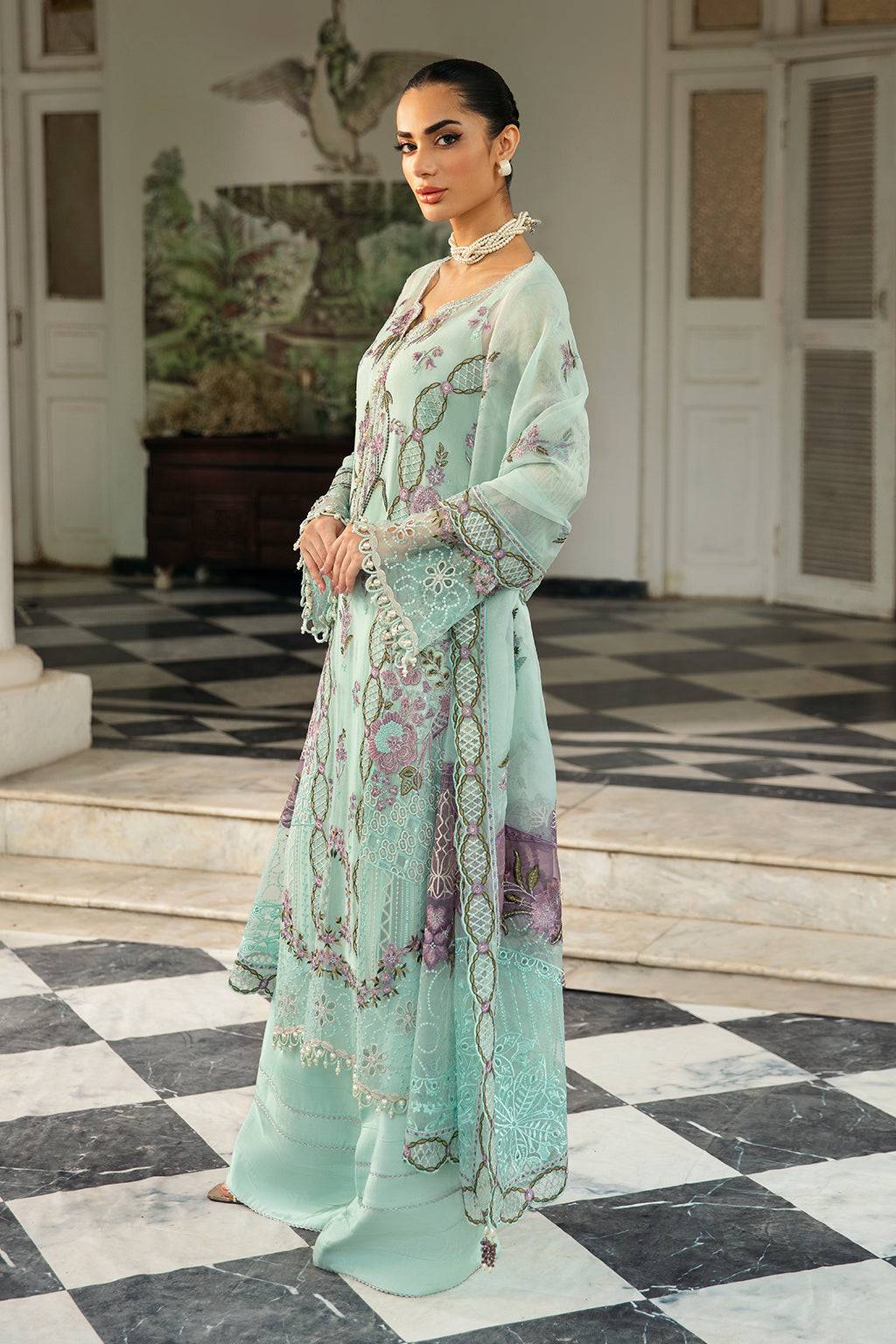 Ramsha | Dastak Luxury Chiffon Collection | Q-102 by Maria Faisal - Registered Vendor of : Ramsha - type : Ladies Clothes - 100% original wedding dresses