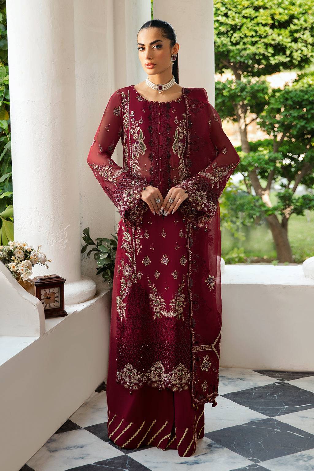 Ramsha | Dastak Luxury Chiffon Collection | Q-103 by Maria Faisal - Registered Vendor of : Ramsha - type : Ladies Clothes - 100% original wedding dresses