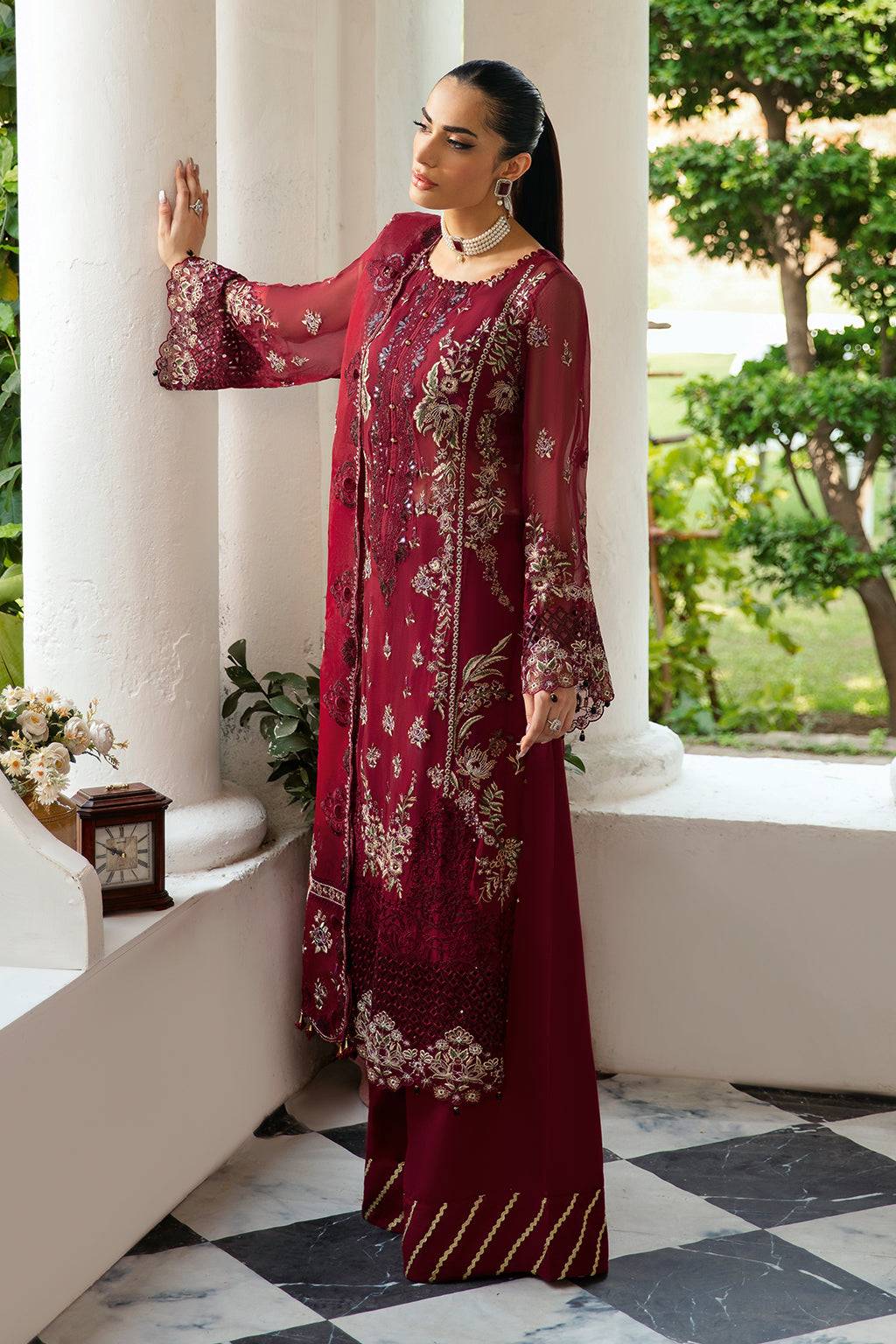 Ramsha | Dastak Luxury Chiffon Collection | Q-103 by Maria Faisal - Registered Vendor of : Ramsha - type : Ladies Clothes - 100% original wedding dresses