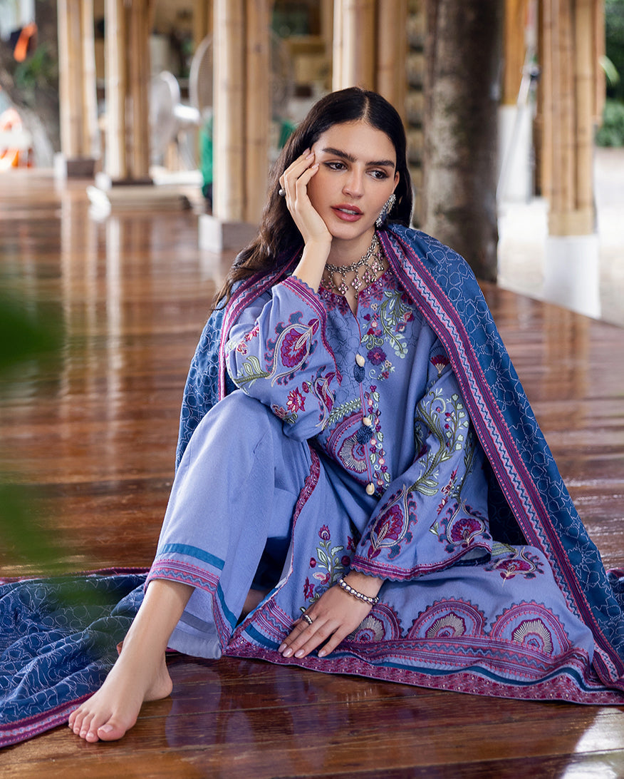 Mushq | Hemline Karandi | River Hush - Casual Dress - available at Maria Faisal in UK and USA.